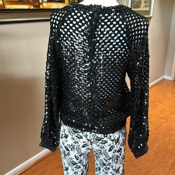 Vintage sequined sweater top - Picture 4 of 8